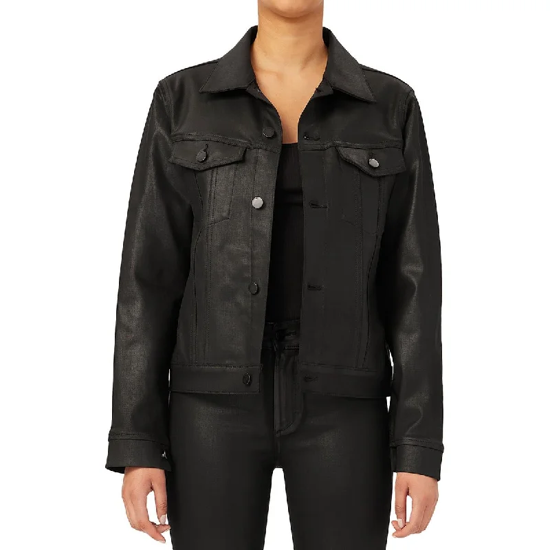 DL1961 Womens Collared Long Sleeve Denim Jacket V-Neck Jacket Boat Neck Jacket Square Neck Jacket
