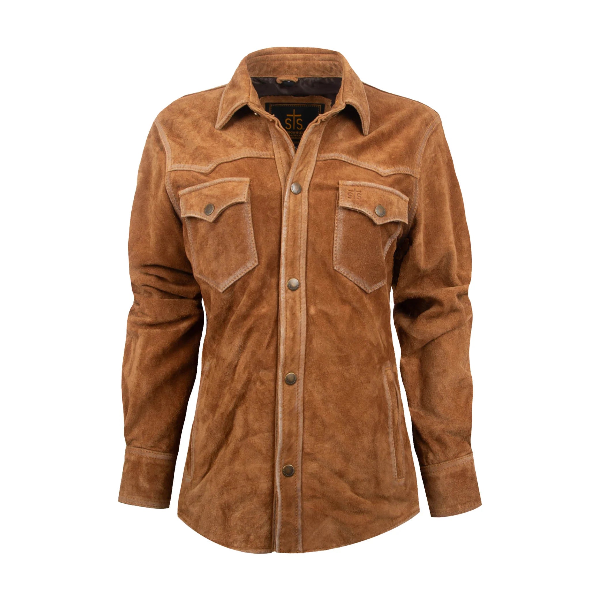 STS Ranchwear Women's Scottsdale Suede Leather Jacket Hoodie Zip-Up Jacket Button-Up Jacket