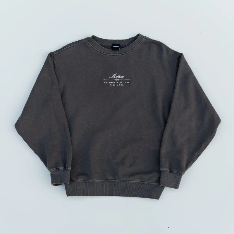 The Ellington Vintage Luxe Sweater (Blacksmith Grey) Faux Fur Fabric Real Fur Fabric Shearling Fabric