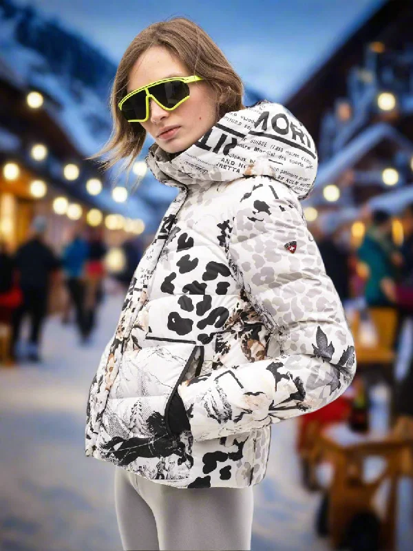 Post Card Women's Courchevel Print Winter Jacket ON SALE Corduroy Jacket Velvet Jacket Brocade Jacket