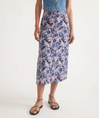 Marine Layer - Ryan Midi Skirt - Floral print lace skirt delicate