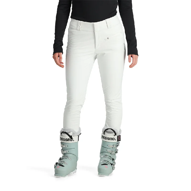 Womens Painted On Softshell Pants - White Formal Linen Trousers
