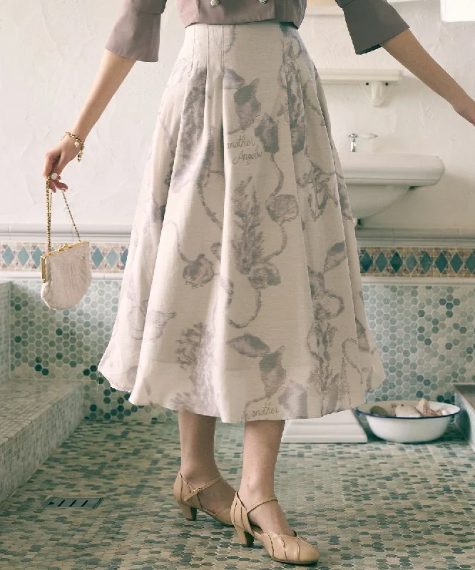 Shell Motif Marine Pattern Skirt maxi skirt elegant
