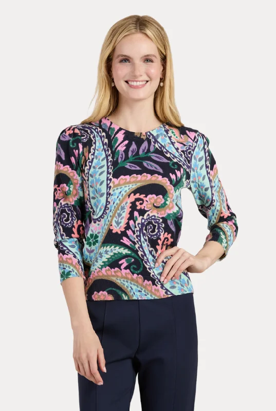 Tyler Boe Julianne Cotton Cashmere Sweater Casual Formal Business