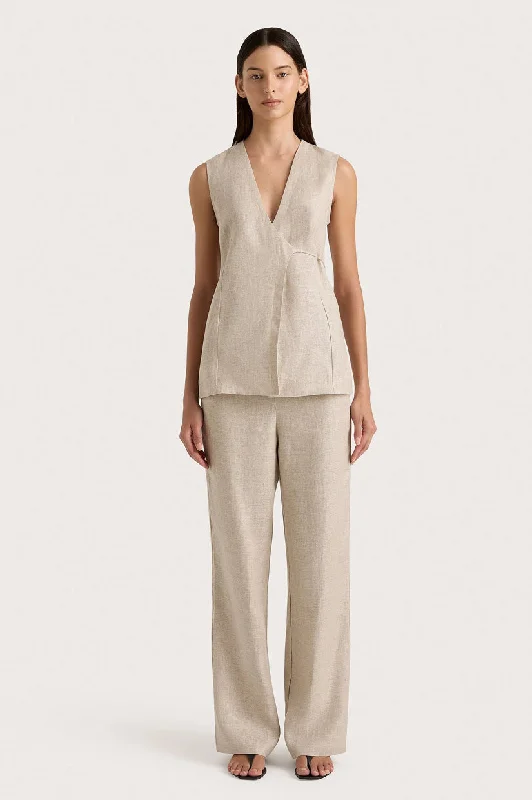 Faithful The Brand Sanne Pant - Oatmeal Fashionable Jogger Pants