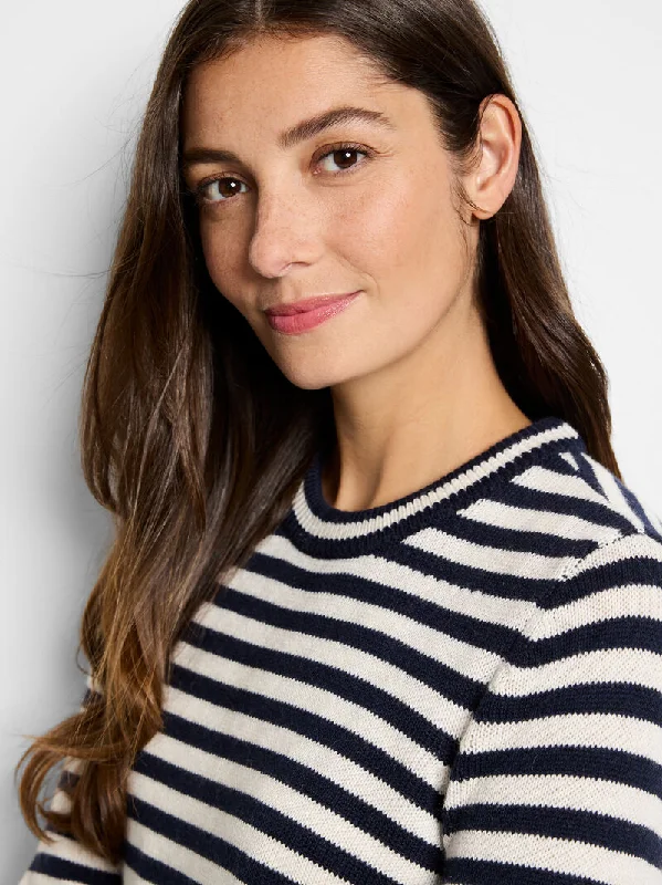 NIC+ZOE Cotton Cashmere Striped Sweater Layered Multi-layer Single Layer