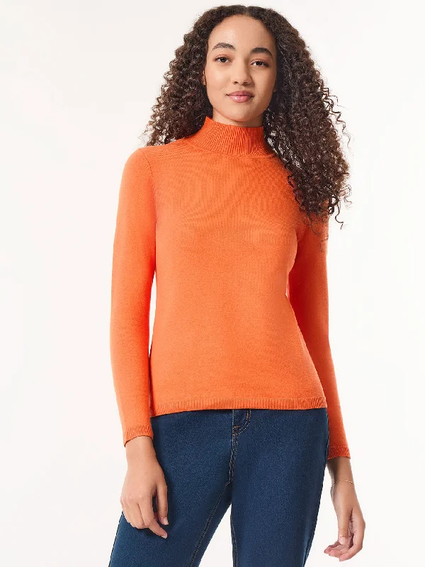 Long Sleeve Mock Neck Sweater Boat Neck Shawl Collar Notched Collar