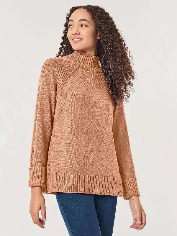 Directional Ribbed Sweater Elasticated Padded Insulated