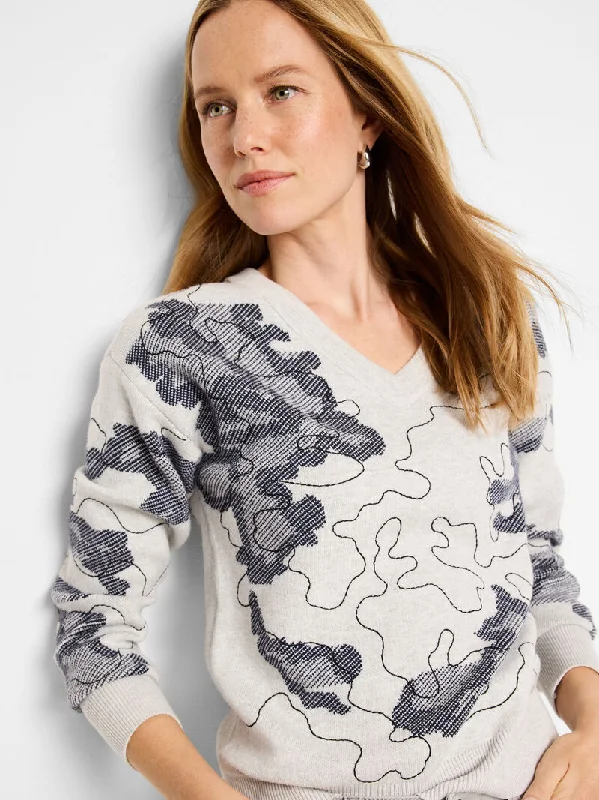 NIC+ZOE Direction Drift Sweater Bright Pastel Dark