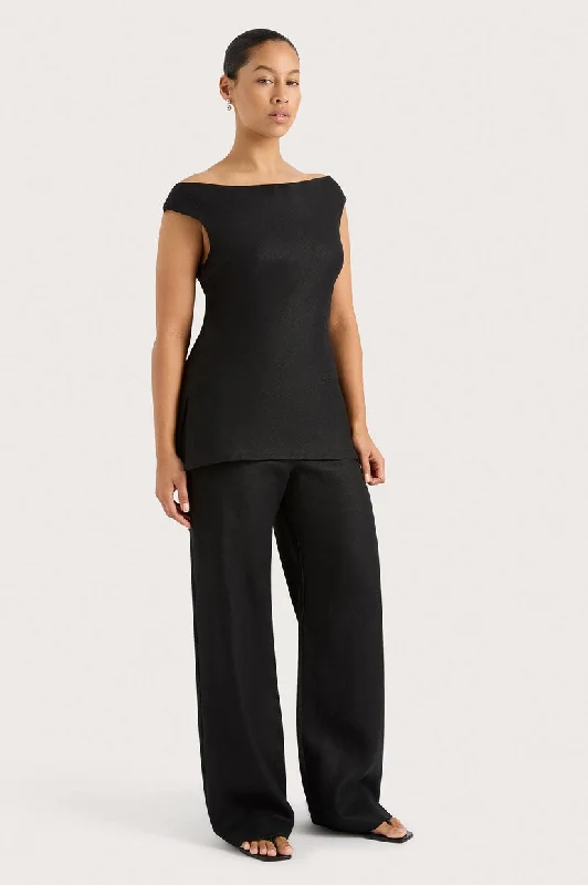 Faithful The Brand Ilride Pant - Black High-Waist Jeans