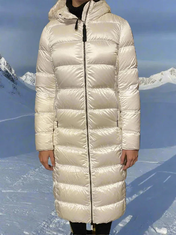 Parajumpers Leah Womens Long Down Jacket in Winter White Faux Fur Jacket Real Fur Jacket Shearling Jacket Parajumpers Leah Womens Long Down Jacket in Winter White Faux Fur Jacket Real Fur Jacket Shearling Jacket