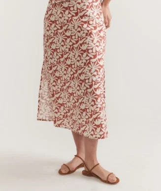 Marine Layer - Ryan Midi Slip Skirt high waist skirt