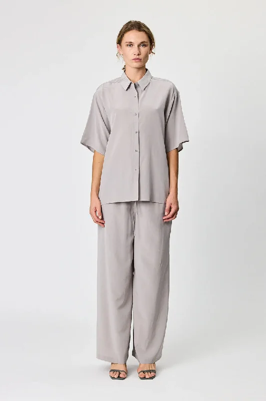 Remain Blake Wide Leg Pant - Ash Elegant Silk Pants
