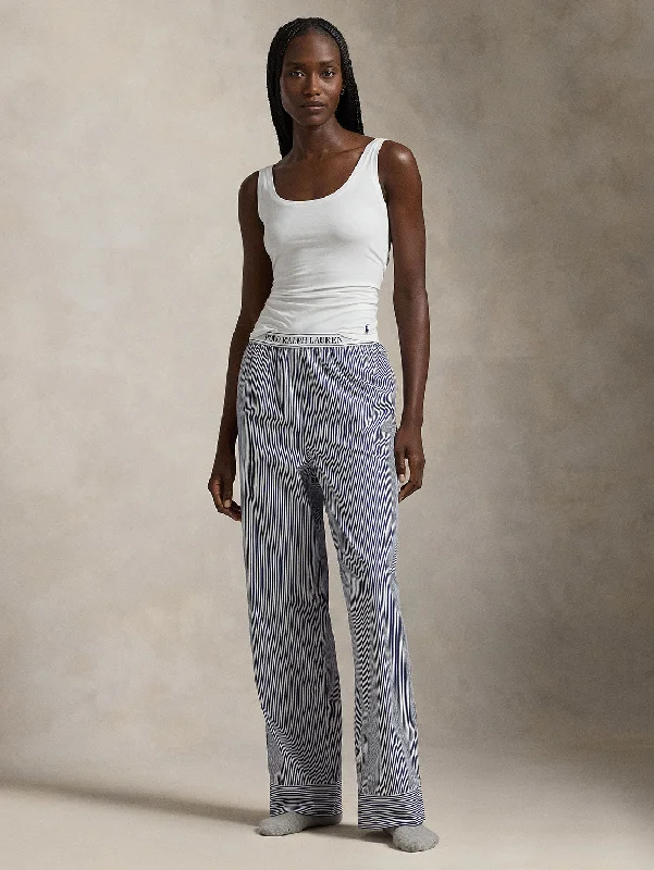 Shirting Stripes Pant - White Cloud Beacon Blue Classic Flared Pants