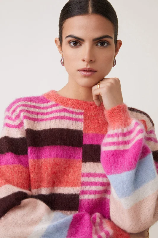 Suncoo Stripe Sweater Nylon Fabric Polyester Fabric Spandex Fabric