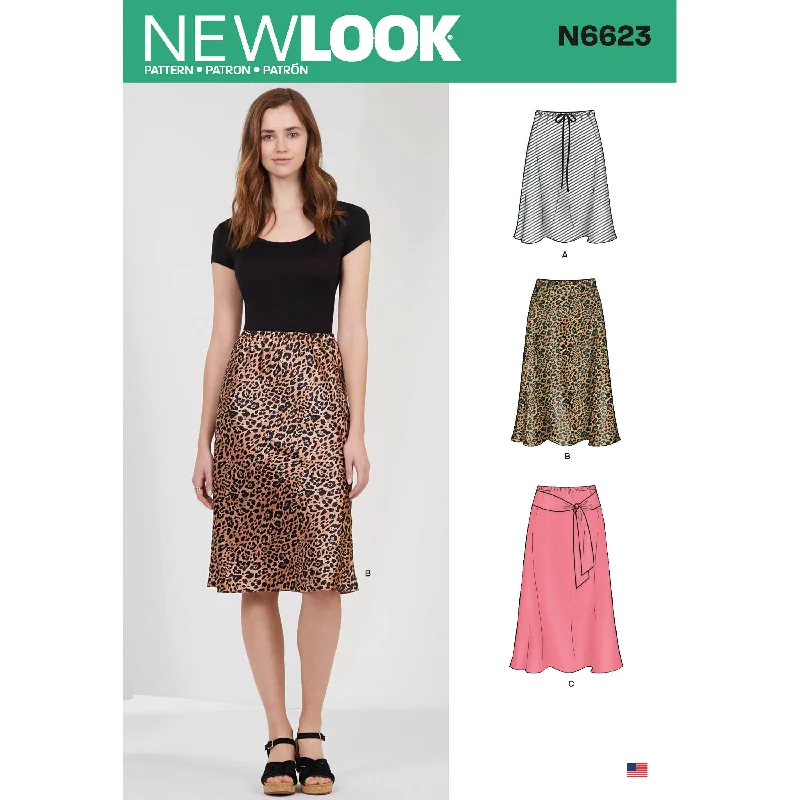 Newlook Pattern N6623 Misses' Skirt In Three Lengths midi skirt versatile
