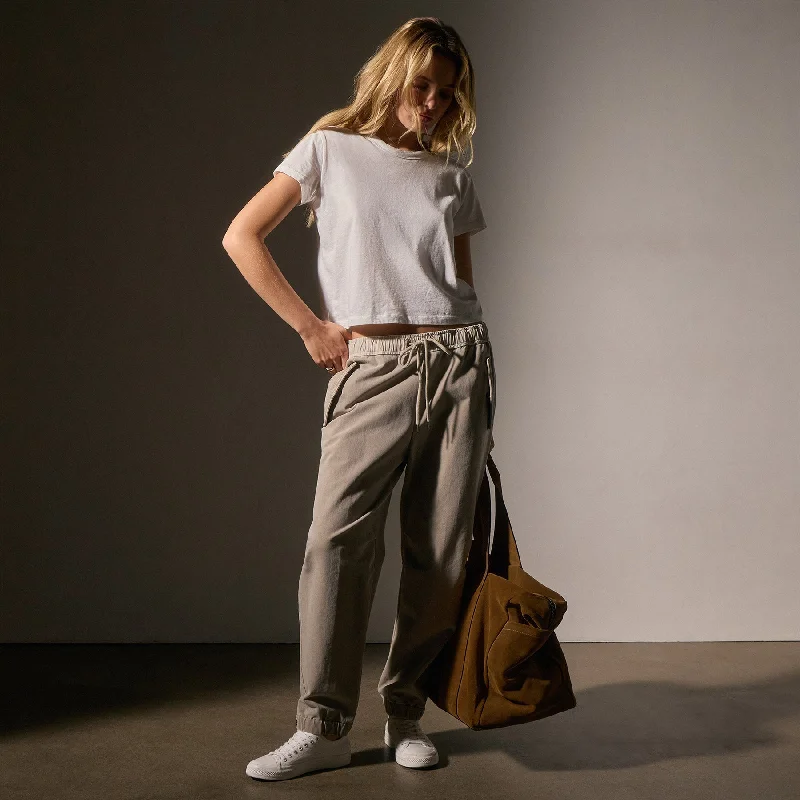 Cotton Terry Flight Pant - Light Tan Pigment High-Waist Yoga Pants