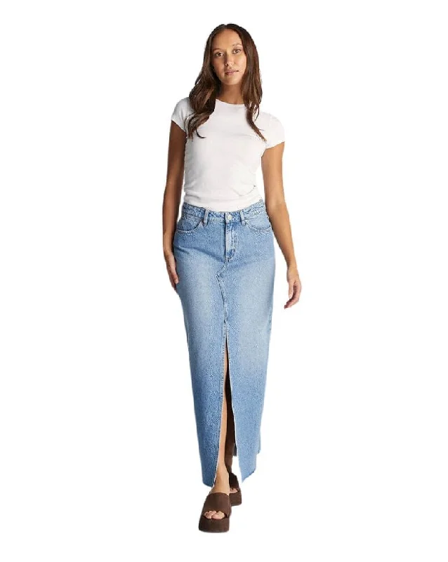 Repair Maxi Skirt - Float On linen skirt natural