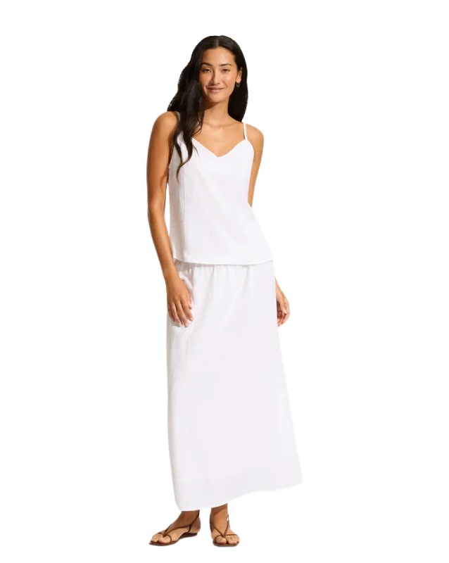 Beached It Crinkle Maxi Skirt modal blend skirt
