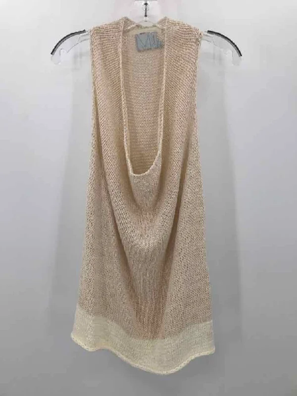 Pre-Owned Michael Stars Tan Size 2 Tunic Sweater Terry Terry Cloth Terry Knit