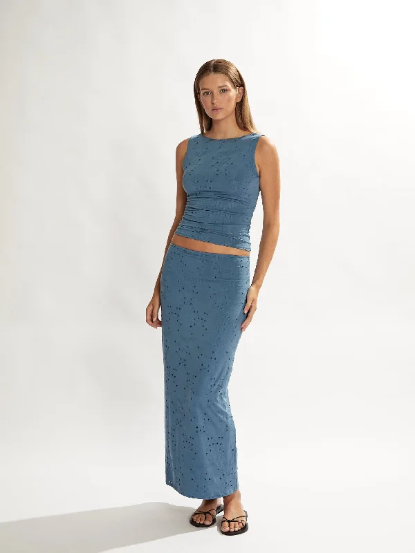 Mia Skirt Marine Blue mini skirt trendy