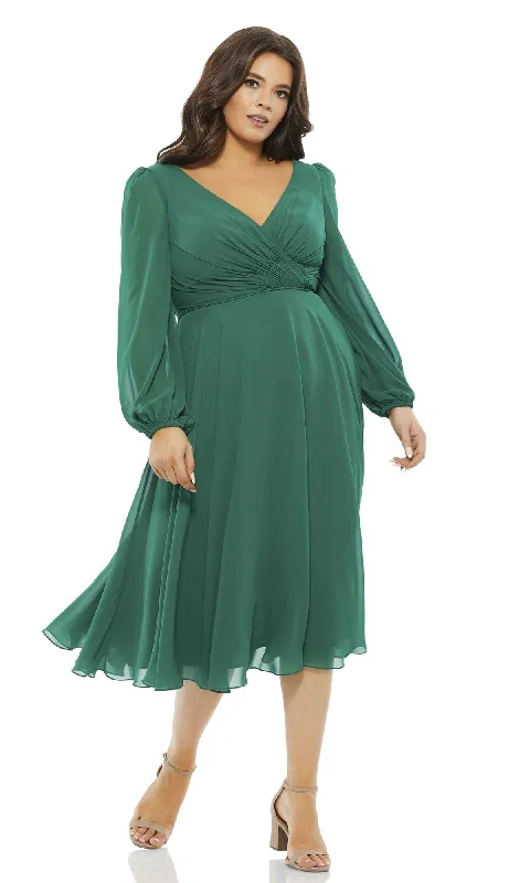 Plus Long-Sleeve Short Green Party Dress 67914 Tunics Wedding white