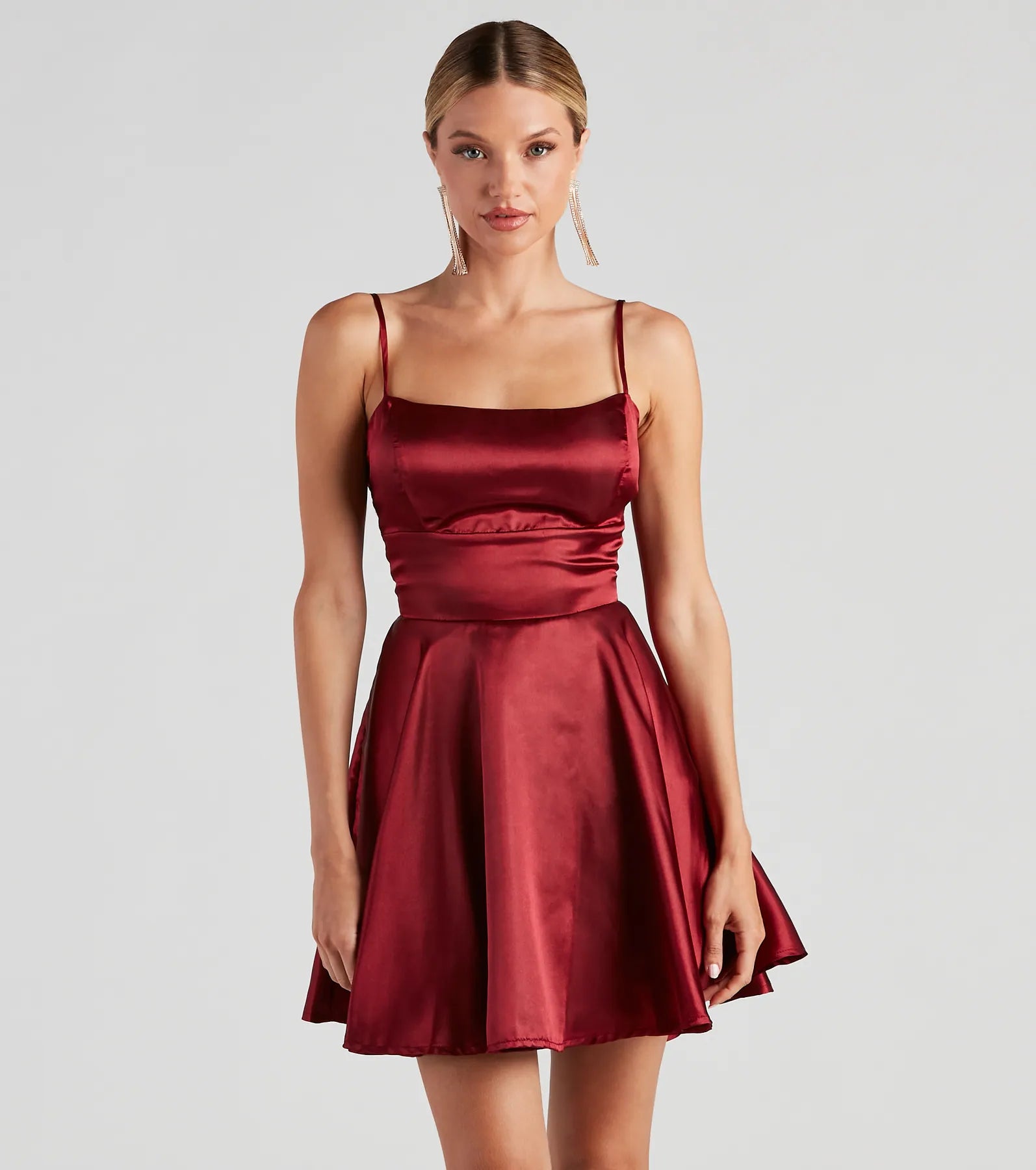 Aspen Woven Satin Party Dress Tunics Sophisticated sleek