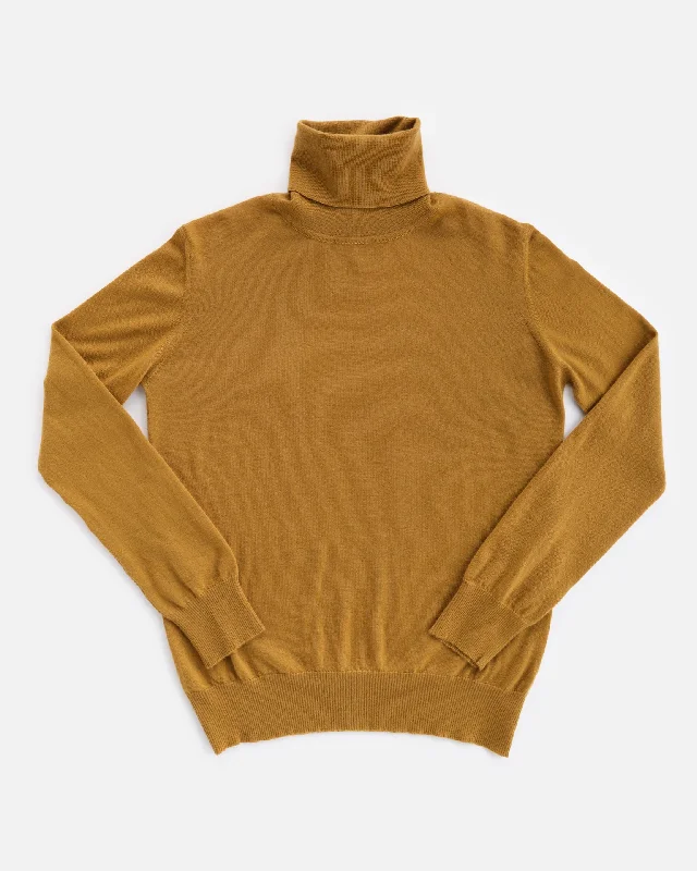 THE SUPER LIGHT ROLLNECK SWEATER | FLAXEN Wool Fabric Cashmere Fabric Tweed Fabric