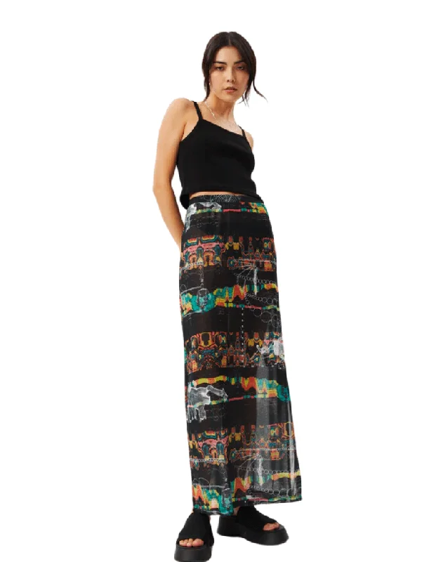Astral - Sheer Maxi Skirt denim skirt casual