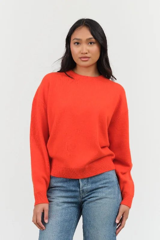 Artemis Sweater in Red Orange Casual Formal Business
