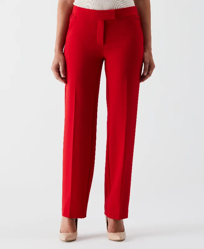 Petite Straight Leg Tab Pant Comfortable Jogging Pants