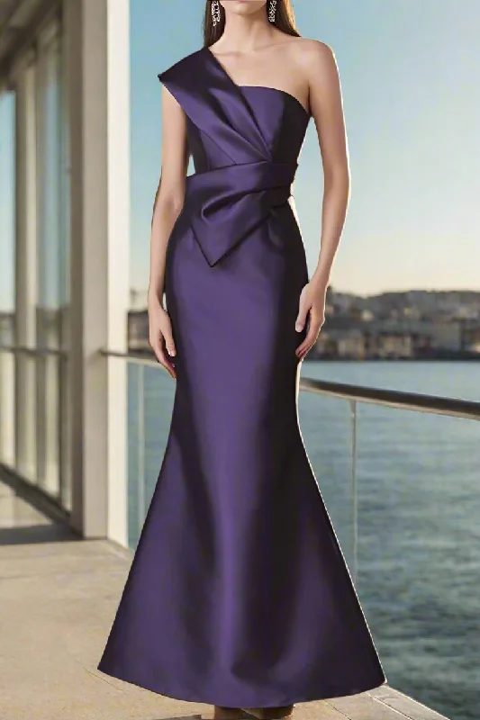Elegant Mermaid One Shoulder Prom Dresses Sleeveless Party Dresses Tunics Trendy modern Elegant Mermaid One Shoulder Prom Dresses Sleeveless Party Dresses Tunics Trendy modern