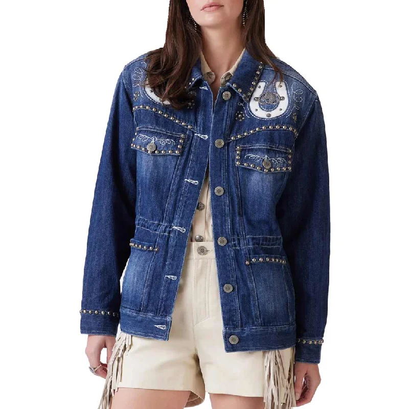 Double D Ranch Women's Ranch Rodeo Jean Jacket Mesh Jacket Canvas Jacket Denim Jacket