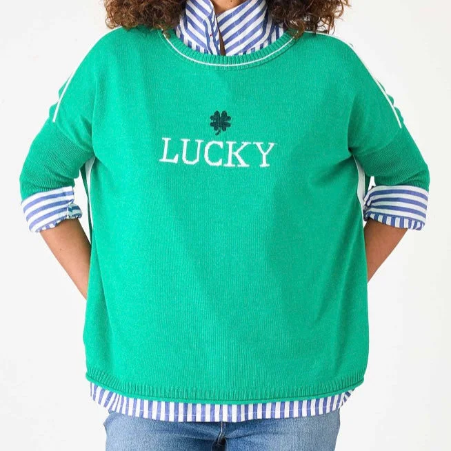 Mersea Petite LUCKY Catalina Crewneck Sweater Glossy Satin Silk