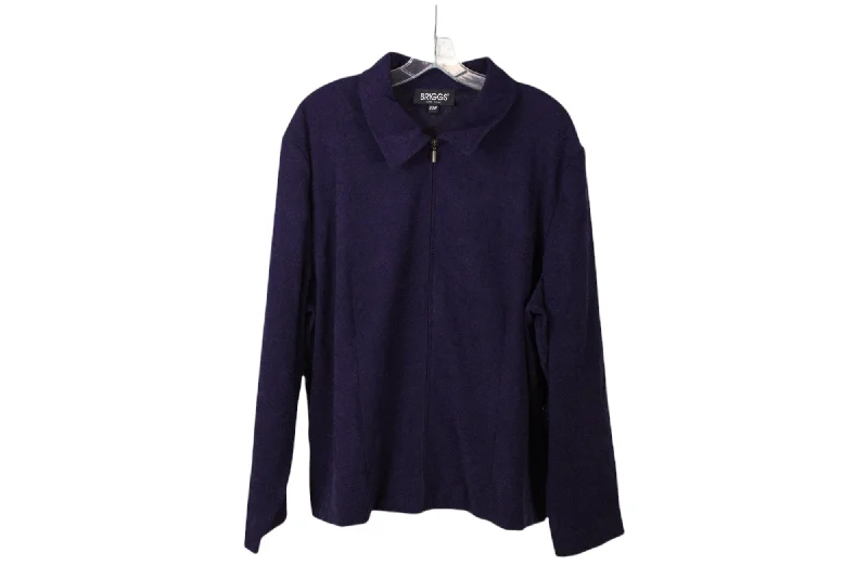 Briggs New York Purple Suede Finish Jacket | 20W Fitted Jacket Loose Jacket Oversized Jacket