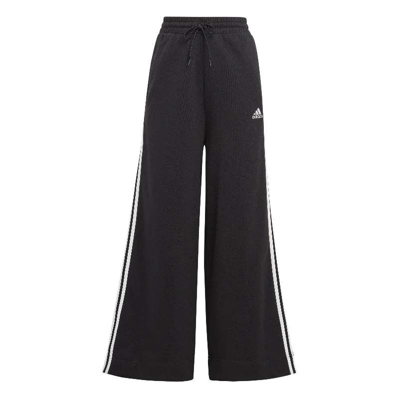 3 Stripe Essential French Terry Wide Pants Relaxed Lounge Trousers