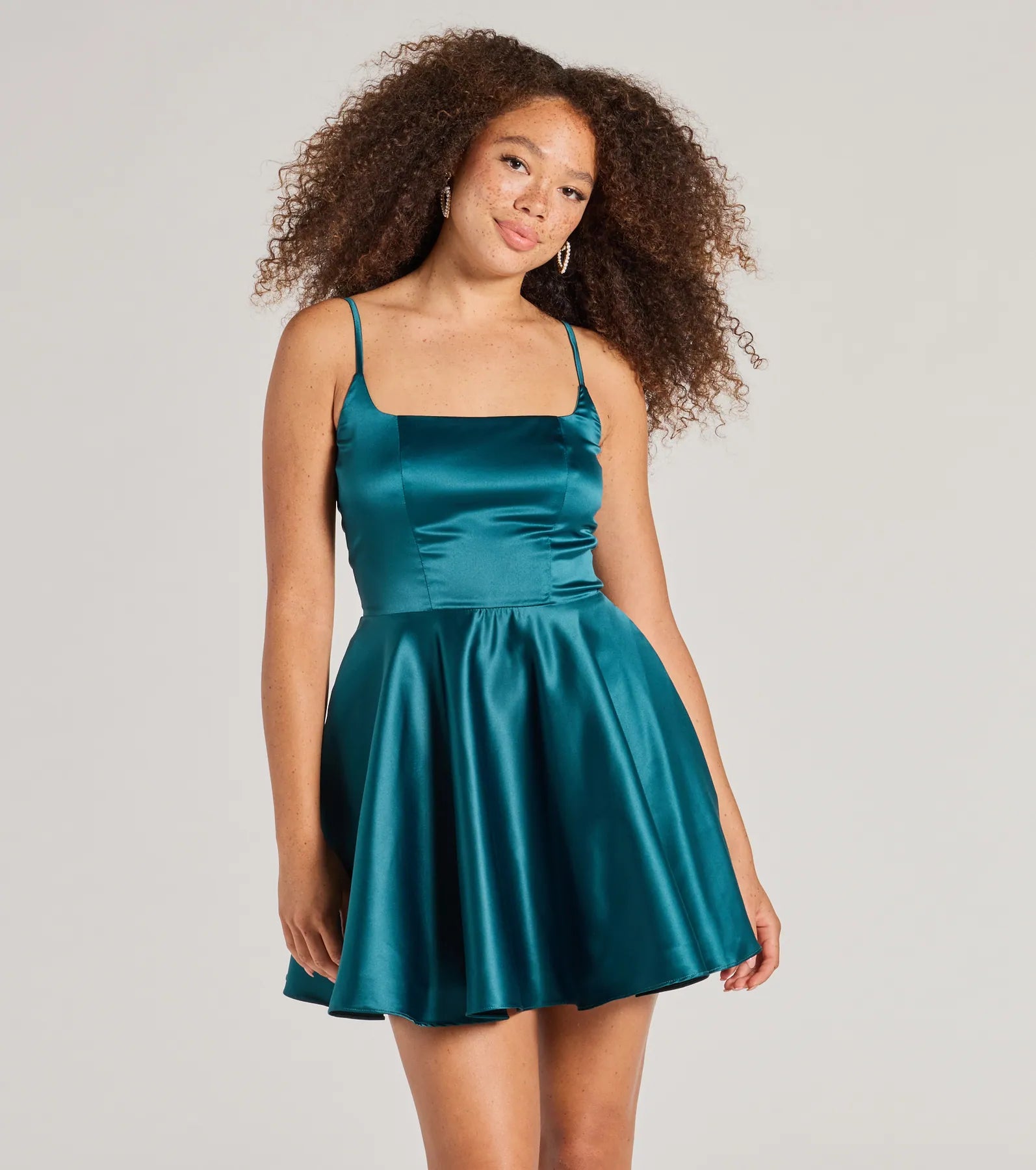 Haidie Sleeveless A-Line Satin Party Dress Tunics Recommended stylist