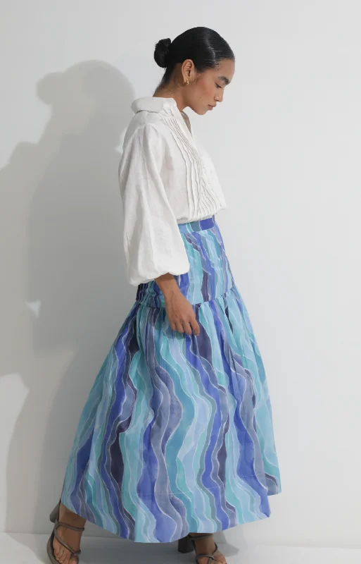 AITHANA SKIRT MS UP2 velvet skirt rich