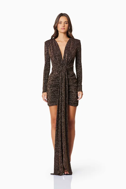 Elliatt Nalani Party Dress - Black/Gold Tunics Bestseller popular
