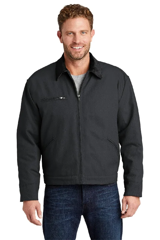 CornerStone - Duck Cloth Work Jacket.  J763 One-Shoulder Jacket Off-the-Shoulder Jacket Asymmetrical Jacket