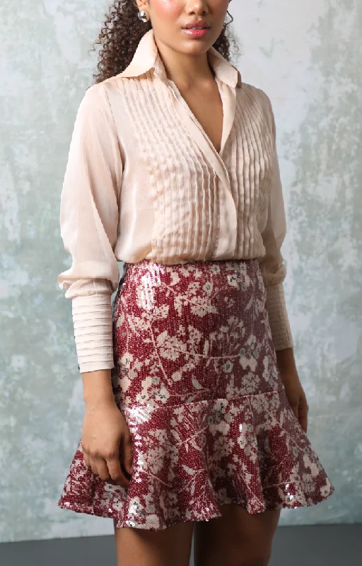 AMALIA MINI MINI SKIRT asymmetrical skirt cut