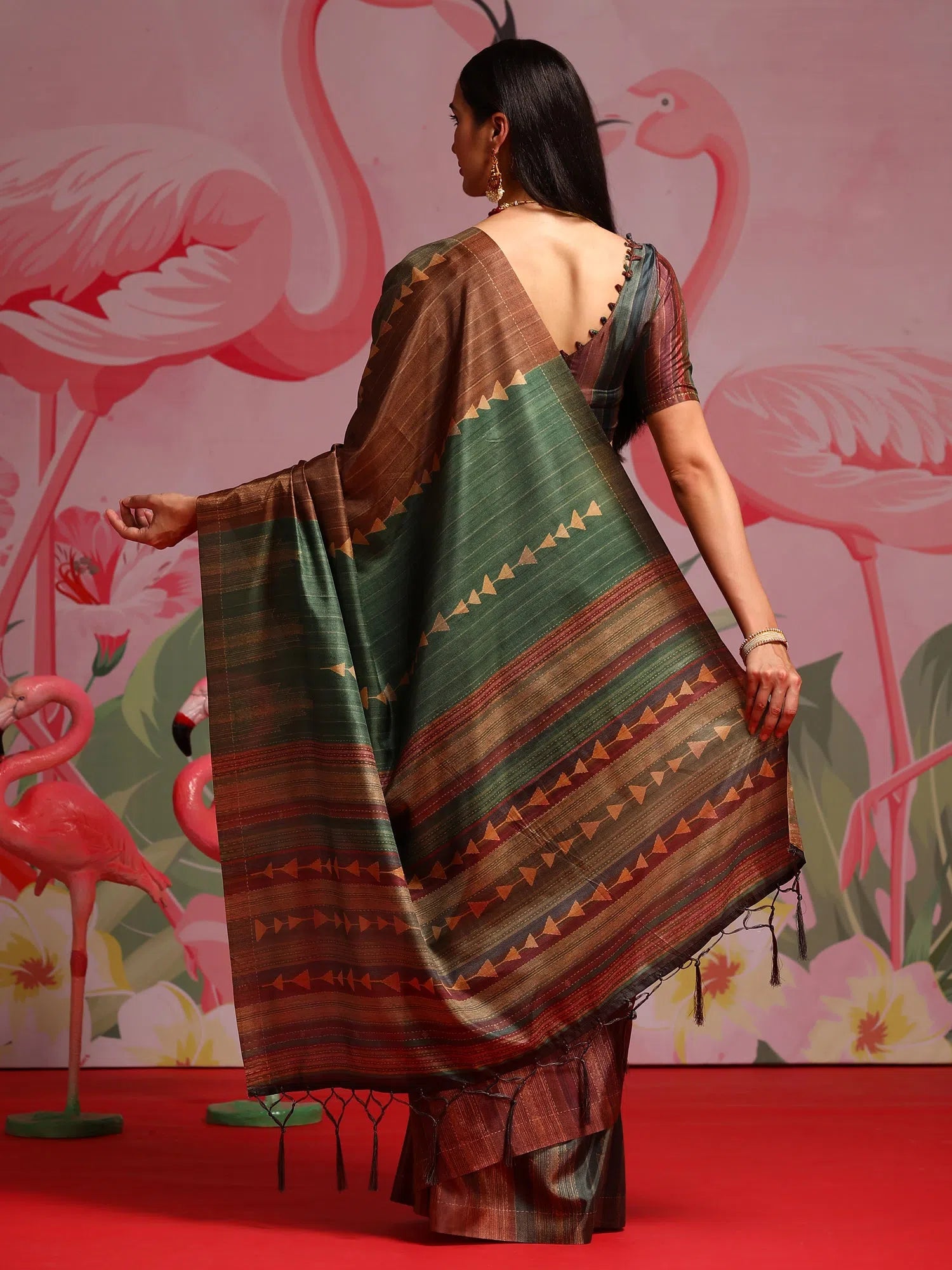 Saree Mall Women's Blend Multicolored Printed Designer Saree With Blouse Piece-KOZI101B Soft Knit Blouse Saree Mall Women's Blend Multicolored Printed Designer Saree With Blouse Piece-KOZI101B Soft Knit Blouse