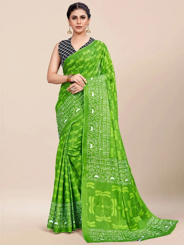 Saree Mall Women's Cotton Green Printed Designer Saree With Blouse Piece-MINAXI2004 Smart Business Blouse Saree Mall Women's Cotton Green Printed Designer Saree With Blouse Piece-MINAXI2004 Smart Business Blouse