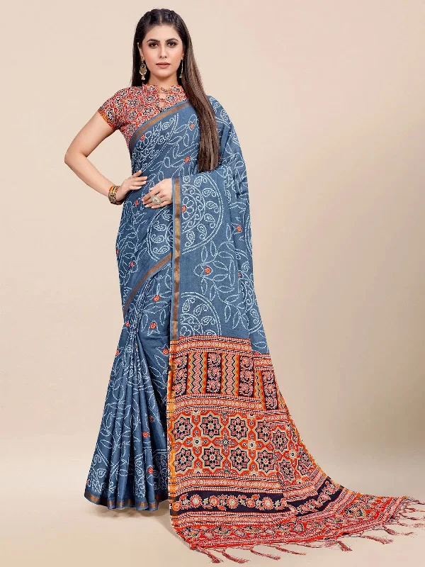 Saree Mall Women's Cotton Grey Printed Designer Saree With Blouse Piece-MINAXI5001 Ruched Sleeve Blouse Saree Mall Women's Cotton Grey Printed Designer Saree With Blouse Piece-MINAXI5001 Ruched Sleeve Blouse