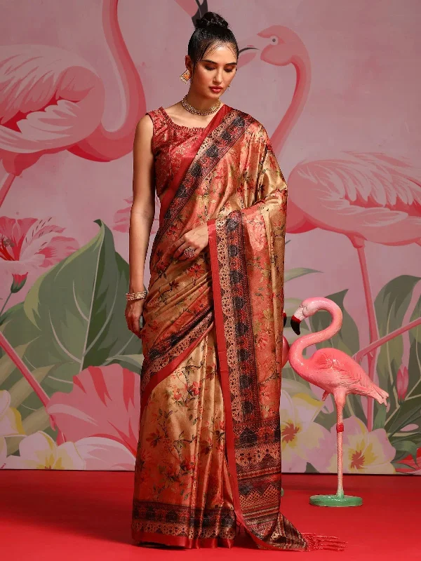 Saree Mall Women's Blend Beige Printed Designer Saree With Blouse Piece-KOZI109D Frilled Cuff Blouse Saree Mall Women's Blend Beige Printed Designer Saree With Blouse Piece-KOZI109D Frilled Cuff Blouse