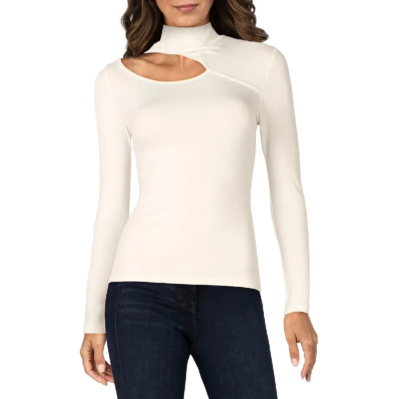 Womens Embellished Asymmetric Blouse Silky Tunic Blouse
