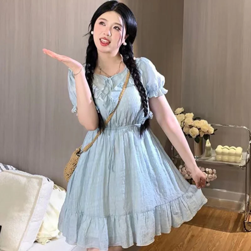 Summer dress mini dress blue dress cute fresh LL-099 Stylish Sweetheart Mini Dress