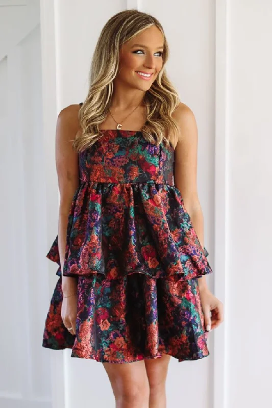 Got To Be In Love Mini Dress - Purple, Green and Blue Cozy Knitted Mini Dress