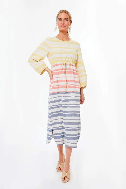 Sunset Stripe Cleo Dress Tunics Sale discount