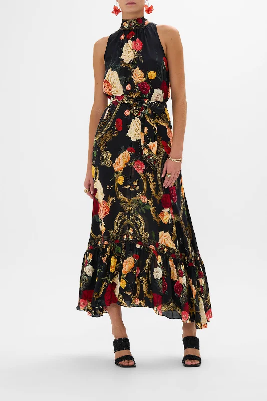 NECKTIE DRESS WITH ELASTICATED WAIST MAGIC IN THE MANUSCRIPTS Tunics Plaid country